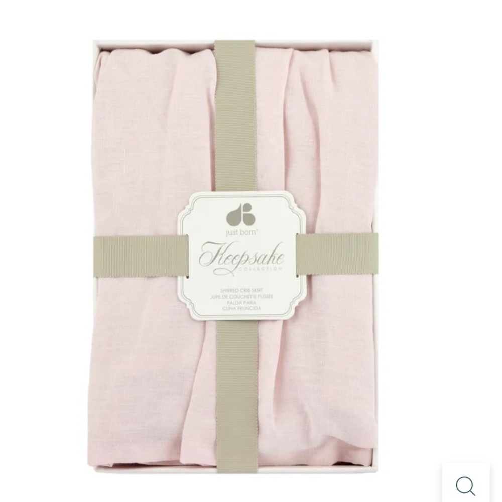 Light pink crib skirt NWT